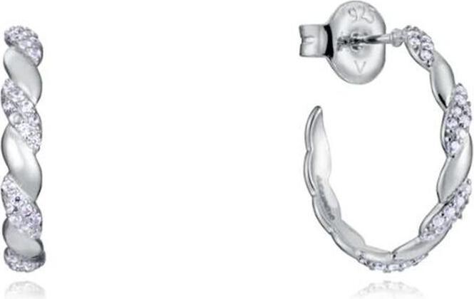 Actual product image Viceroy Silver hoop earrings with zirconia Clasica 13157E000-30