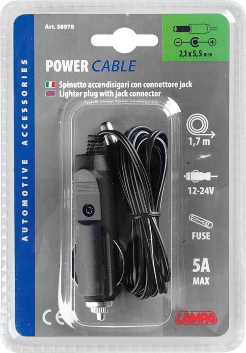 Image du produit Lampa Câble allume-cigare de voiture vers prise creuse DC