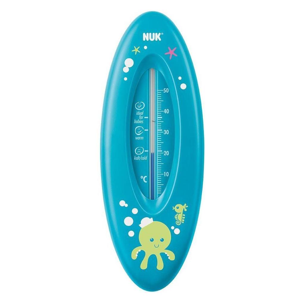NUK, Babybadje, Badthermometer, voor veilig baden, natuurlijke meetvloeistof gemaakt van koolzaadolie, turkoois