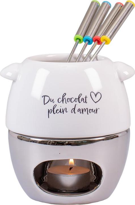 Kadastar Set à fondue au chocolat « Elegance », raffiné, pour 2 à 4 personnes (Fondue au chocolat)
