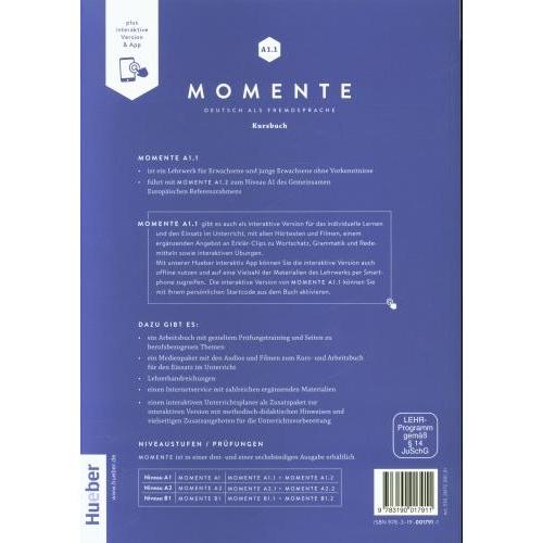 Thumbnail - Momente A1.1 : Kursbuch plus interaktive Version, Schulbücher von Collectif