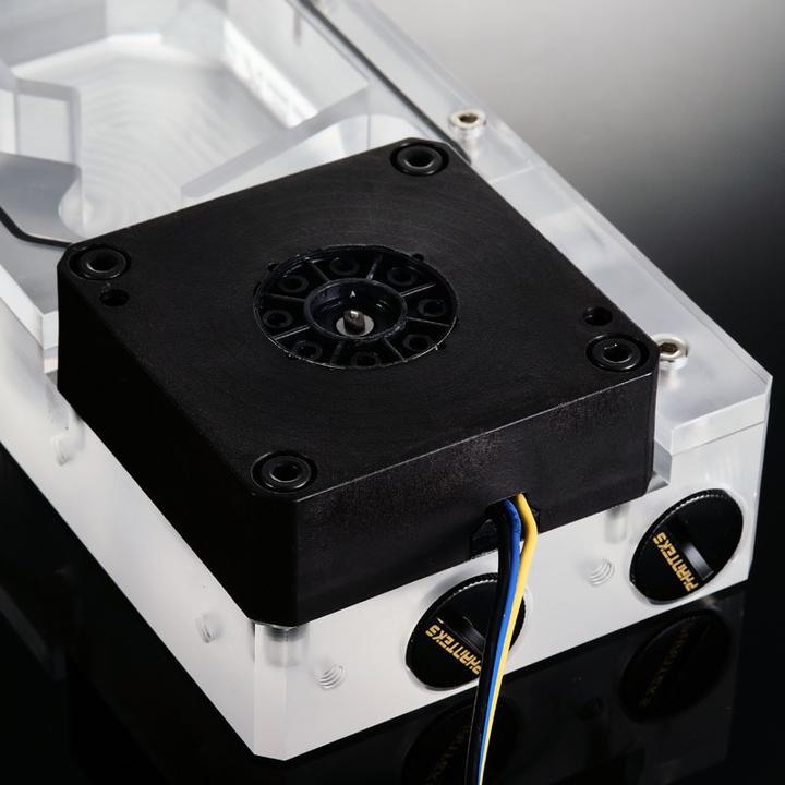 Actual product image Phanteks R160C Reservoir - transparent acrylic backplate, DRGB LED