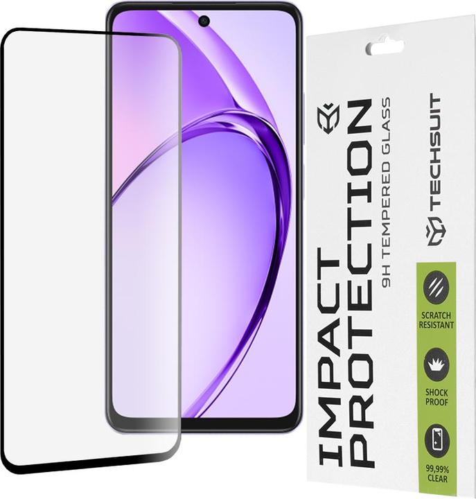 Actual product image Techsuit - 111D Full Cover / Full Glue Glass - Oppo A40 4G / A60 5G - Black