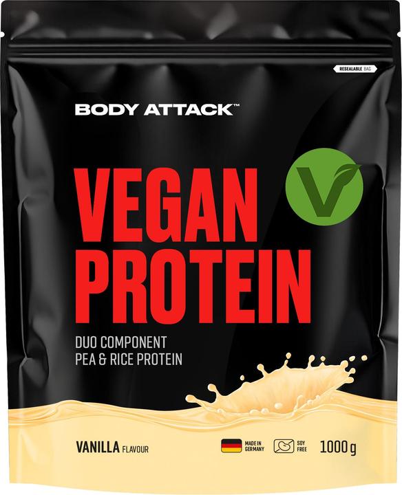 Produktbild Body Attack Vegan Protein (1000g Beutel) (Vanille, 1 Stk., 1000 g)