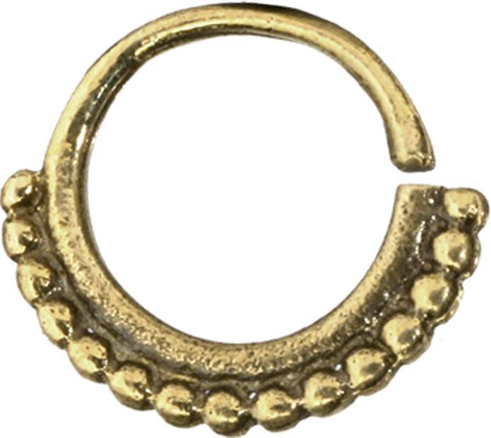 Produktbild Star Piercing Micro Piercing Ring vergoldet Rand mit Kugeln (Messing)