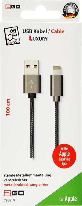 Produktbild 2GO 795810 USB Kabel USB B Lightning (1 m, USB 3.0)