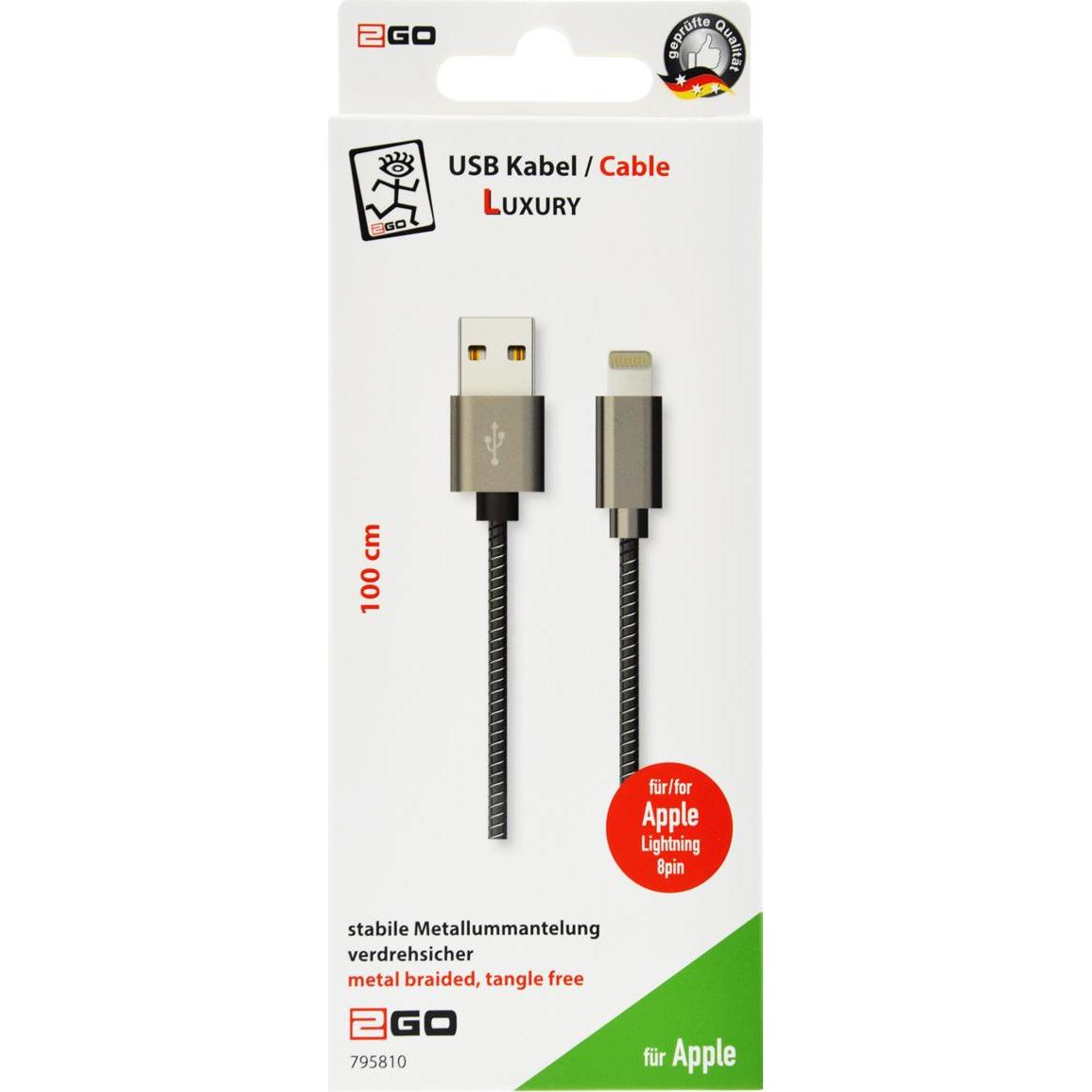 Thumbnail - 2GO 795810 USB Kabel USB B Lightning (1 m, USB 1.0), USB Kabel