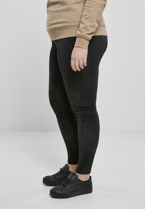 Actual product image Urban Classics Ladies Washed Synthetic Leather Pants (4XL)
