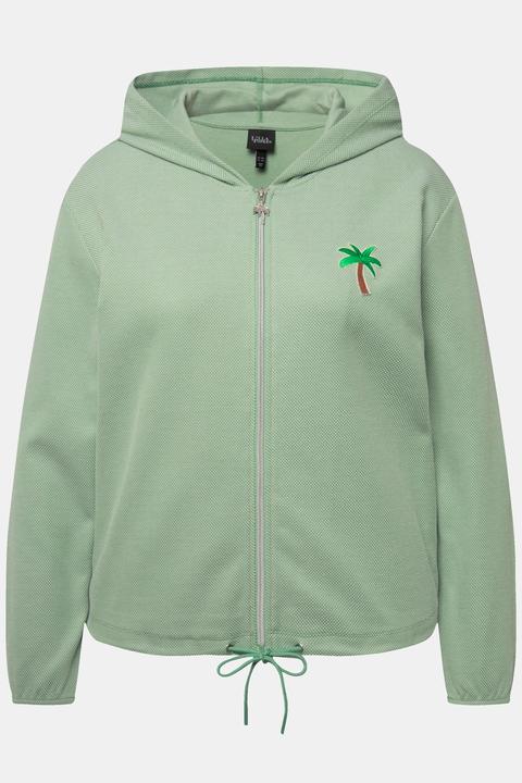 Actual product image Ulla Popken Drawstring Hem Zip-Up Hoodie (60)