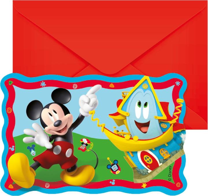 Actual product image Qualatex Invitations Mickey Mouse Anniversaire (6 pcs.)