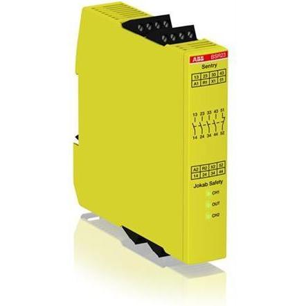 ABB Sikkerhedsrelae med 3NO + 1NC relaeudgange SSR10 24VDC, Relais