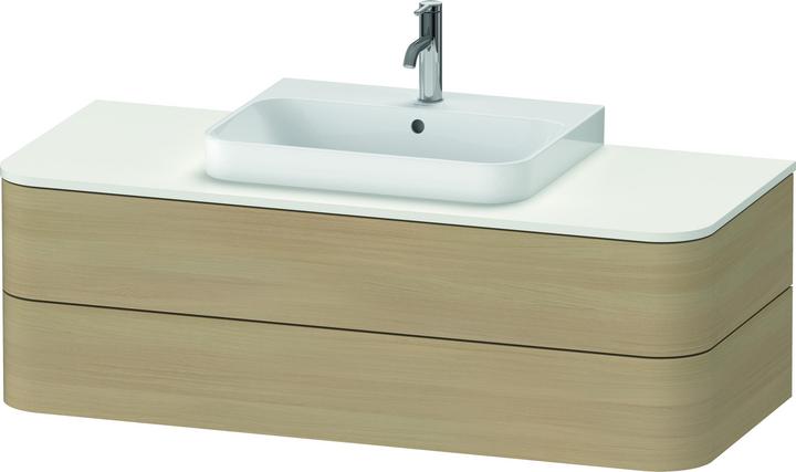 Actual product image Duravit Happy D.2 Plus Vanity unit for wall-mounted console, 1300x550 mm, 2 drawers, for furniture w (130 x 55 x 41 cm)