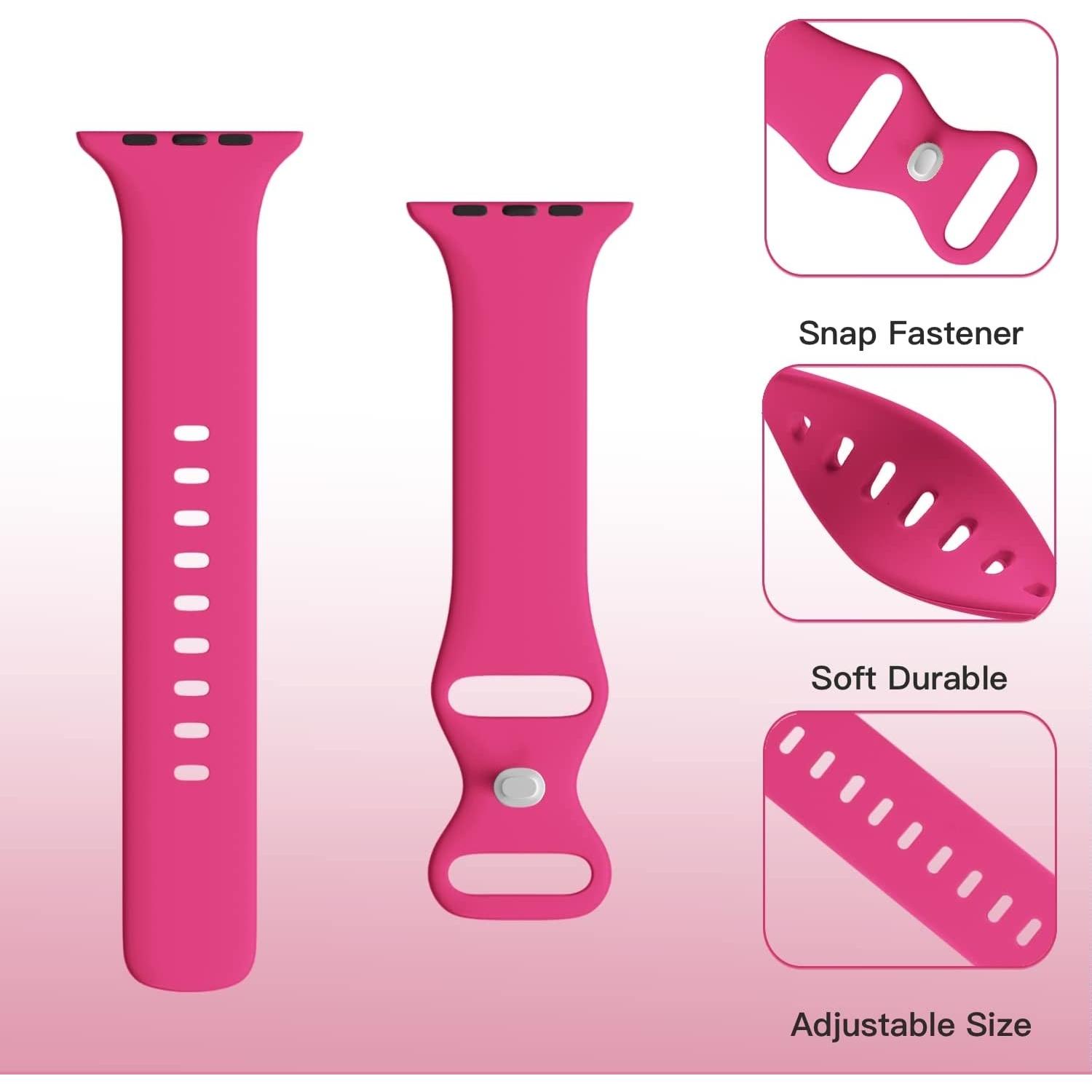 Thumbnail - Strap-it Armband (Silikon, Apple Watch), Uhrenarmband, Rosa