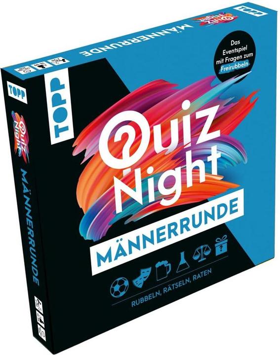 Produktbild TOPP Quiznight – Männerrunde: RUBBELN, RÄTSELN, RATEN (Deutsch)