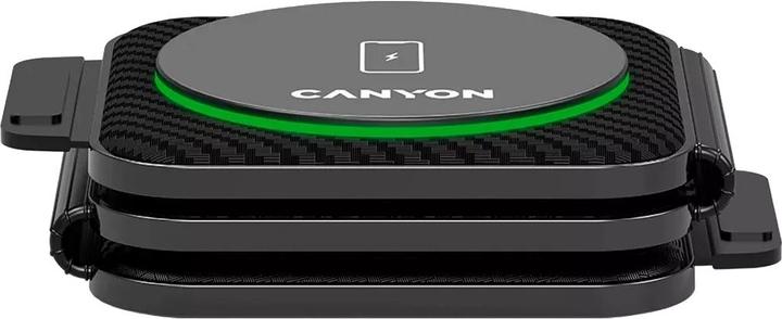 Actual product image Canyon WS-305, 3in1, foldable wireless Qi charging station for 3 devices simultaneously, 15W, black (15 W)