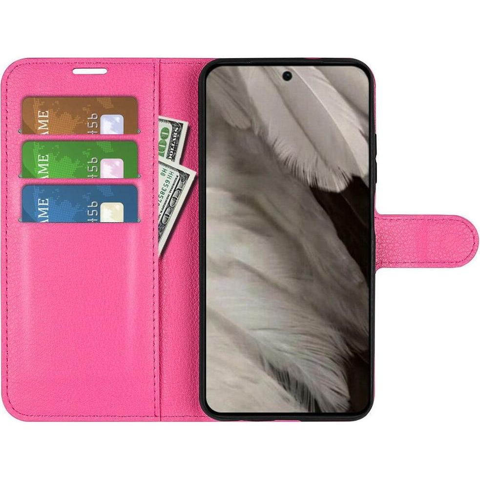 Thumbnail - Cover-Discount Google Pixel 8 Pro - Leder Etui Hülle pink (Google Pixel 8 Pro), Smartphone Hülle, Pink