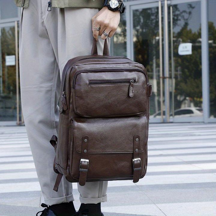 Image du produit Only-Bags.Store Sacoche élégante en simili-cuir pour ordinateur portable 15,6, sac à dos d'affaires pour hommes