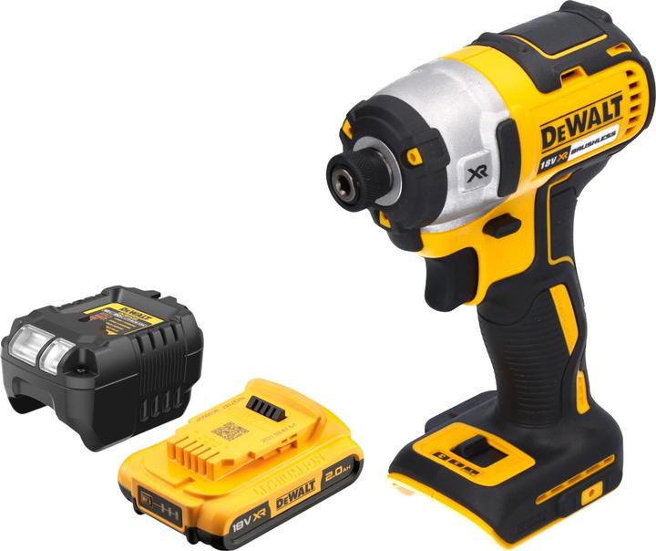 Produktbild DeWalt DCF 887 D1 Akku Schlagschrauber 18 V 205 Nm 1/4" Brushless + 1x Akku 2,0 Ah + Ladegerät