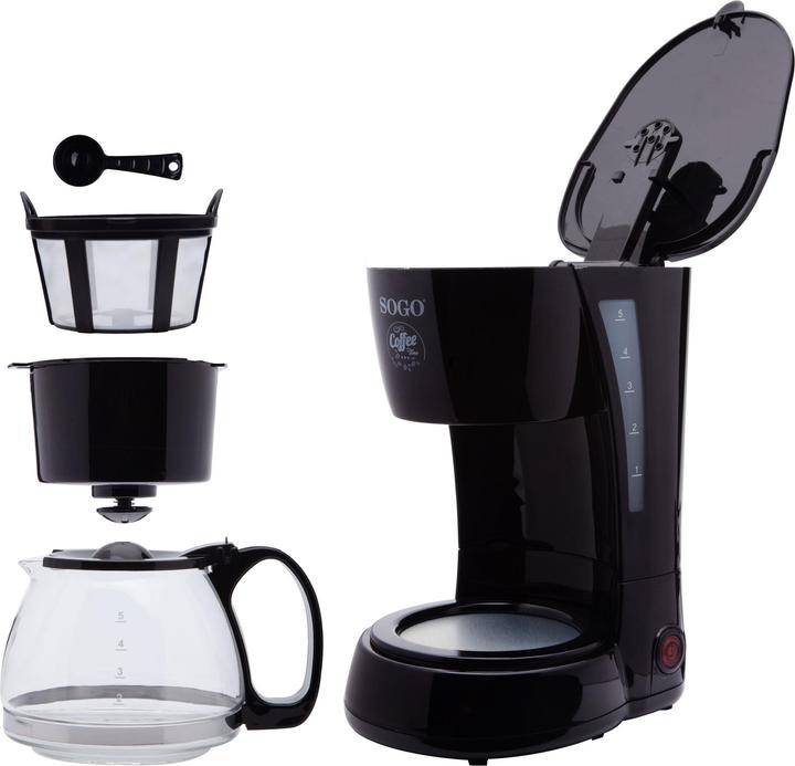 Actual product image Sogo DRIP COFFEE MAKER WITH GLASS JAR, - 0,6L -4 CUPS - 650W