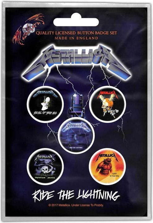 Metallica Abzeichen Ride The Lightning Kunststoff Metall
