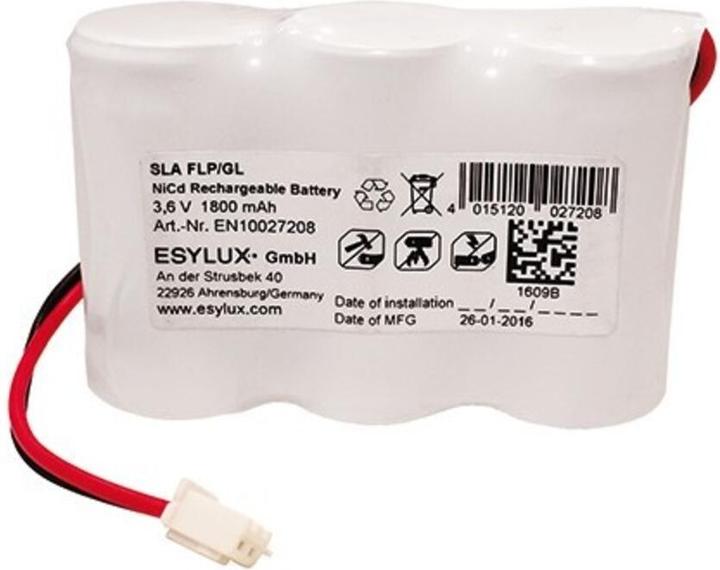 Esylux SLA Akku 1800 3.6V 1800mAh Kabel EN10027208 - Akku - 1.800 mAh (1 Stk., Gerätespezifisch, 1800 mAh)