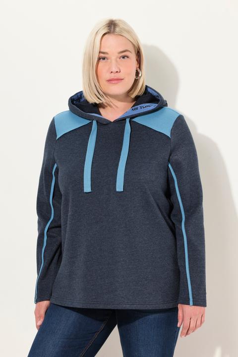 Produktbild Ulla Popken Hoodie, Waffelpikee, A-Linie, Kapuze, Langarm (46, 48)