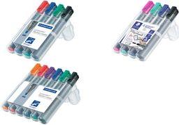 Productafbeelding Staedtler Lumocolor flipchart marker 356 Flipchart marker met ronde punten (Zwart, Roze, Turkoois, Blauw, 2 mm, 4 x)