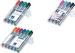 Actual product image Staedtler Lumocolor flipchart marker 356 Flipchart marker with round tips (Black, Pink, Turquoise, Blue, 2 mm, 4 x)