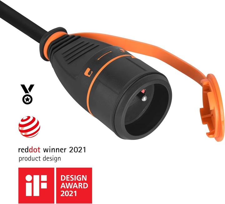 Actual product image Electraline Waterproof Extension Cord with Locking Mechanism, 20m Length, 3500W Capacity (20 m)