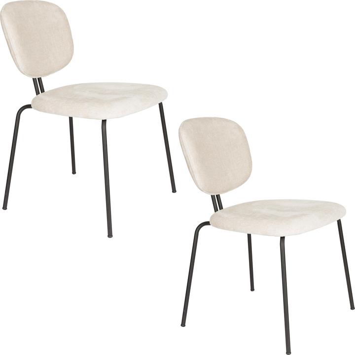 Productafbeelding White Label Living Bouton Stoel Gebroken Wit