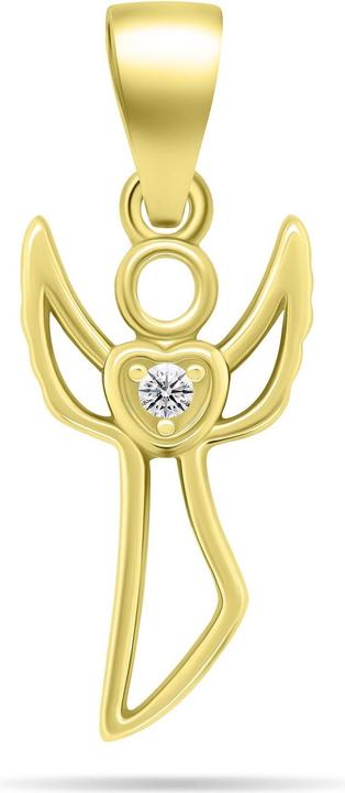 Brilio Silver - Decent gold-plated pendant Angel PT122Y