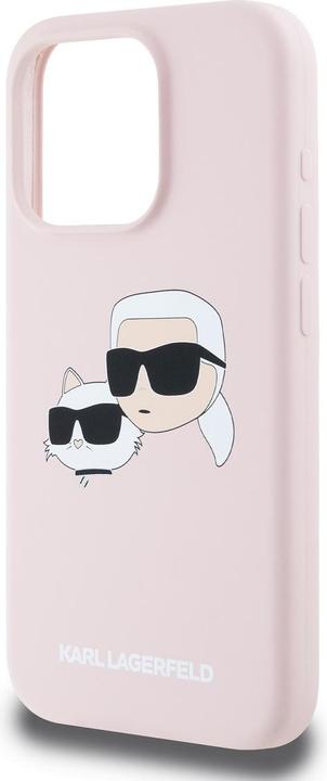 Actual product image Karl Lagerfeld KLHMP15XSKCHPPLP iPhone 15 Pro Max 6.7" różowy/pink hardcase Silicone Karl & Choupett (Apple iPhone 15 Pro Max)