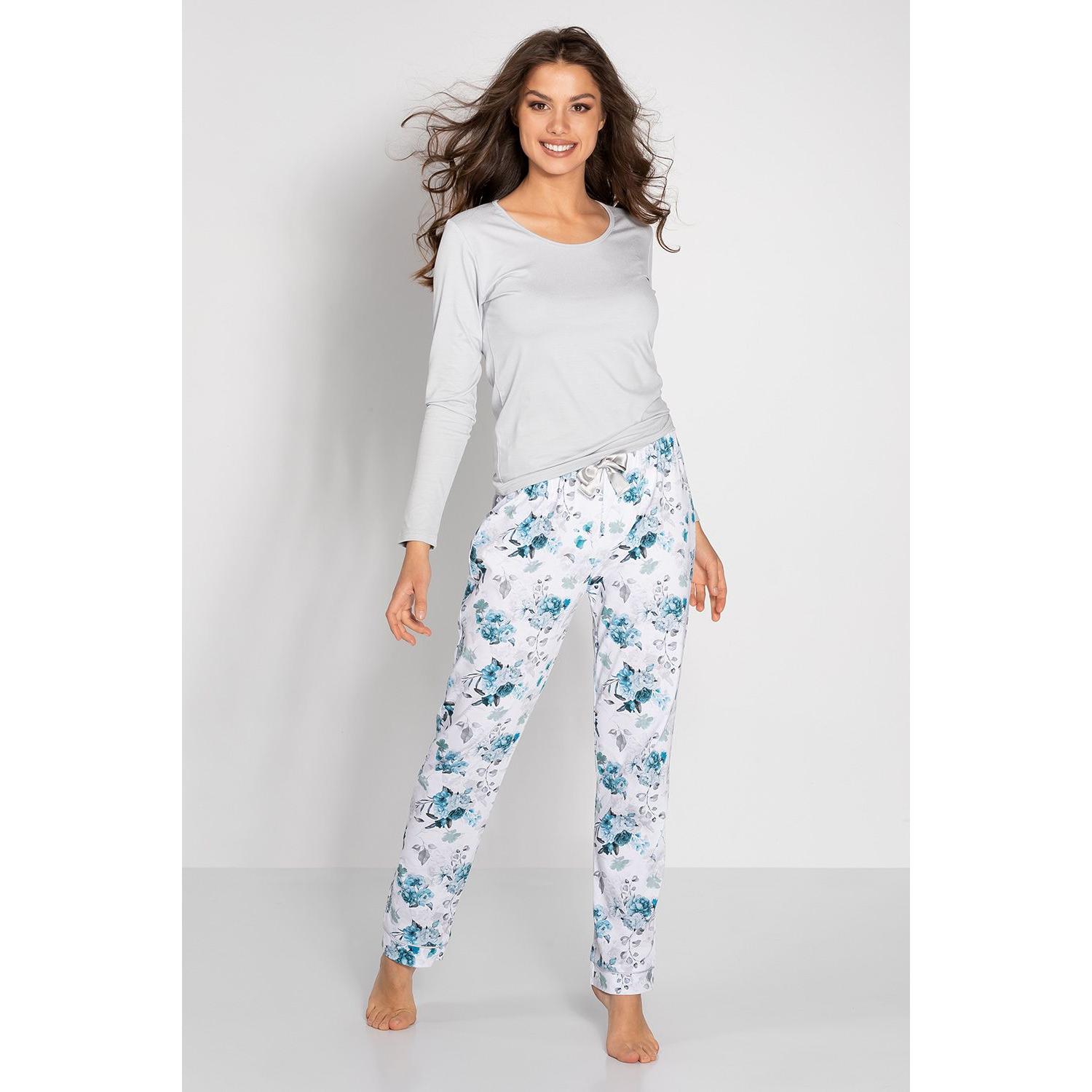 Momenti Per Me, Damen, Pyjama, Pyjama model, Blau, (L)