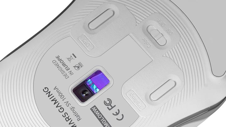 Actual product image Mars Gaming MMGLOW Chroma-Glow RGB Gaming Mouse Mirror Finish Ultra-Lightweight 12800 DPI White (Cable)