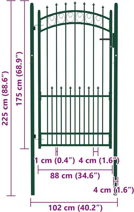 Produktbild vidaXL Zauntor