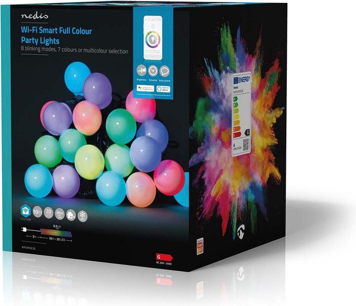 Actual product image Nedis SmartLife Decorative LED Wi-Fi RGB 20 LED"s 10 m Android™ / IOS (10 m)