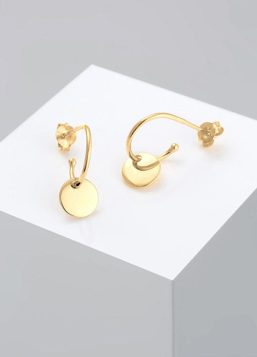 Immagine prodotto Elli Creolen mit Stecker und Plättchen Design (Argento)