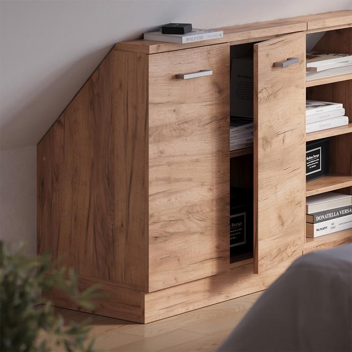 Produktbild Vichy Dachschrägenschrank Rion, Goldkraft Eiche, mit 2 Türen (46 x 46 x 81.60 cm)