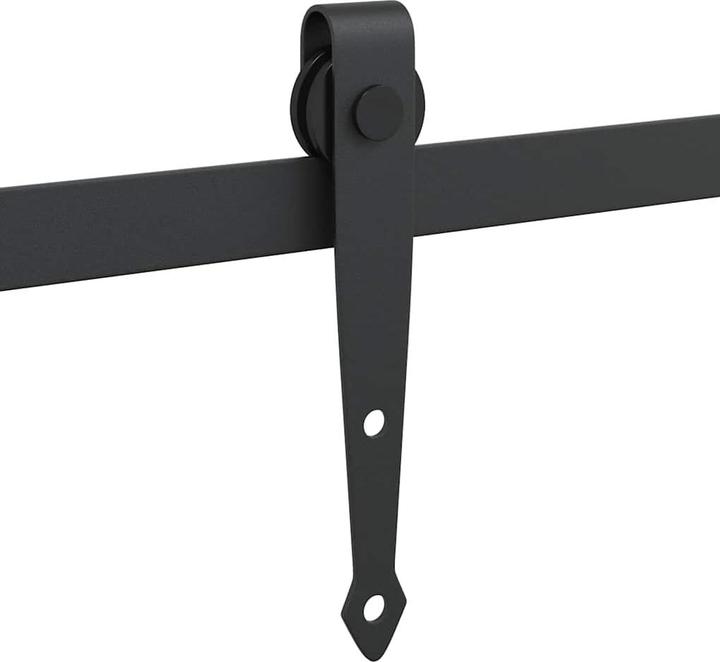 Actual product image vidaXL Sliding door fitting set for wardrobe doors 244 cm carbon steel