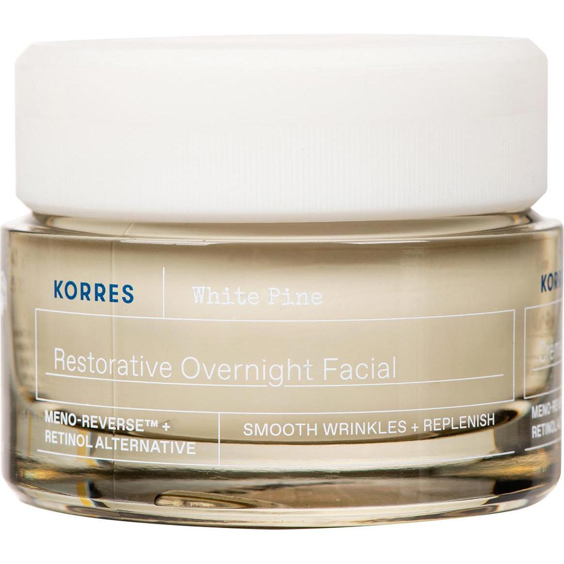 Korres, Siero viso, White Pine Restorative Overnight Facial Cream rehenerujący krem do twarzy na noc 40ml (40 ml)