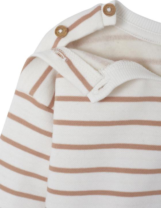 Image du produit Vertbaudet Gestreiftes Baby Sweatshirt mit geknöpften Schultern (80)