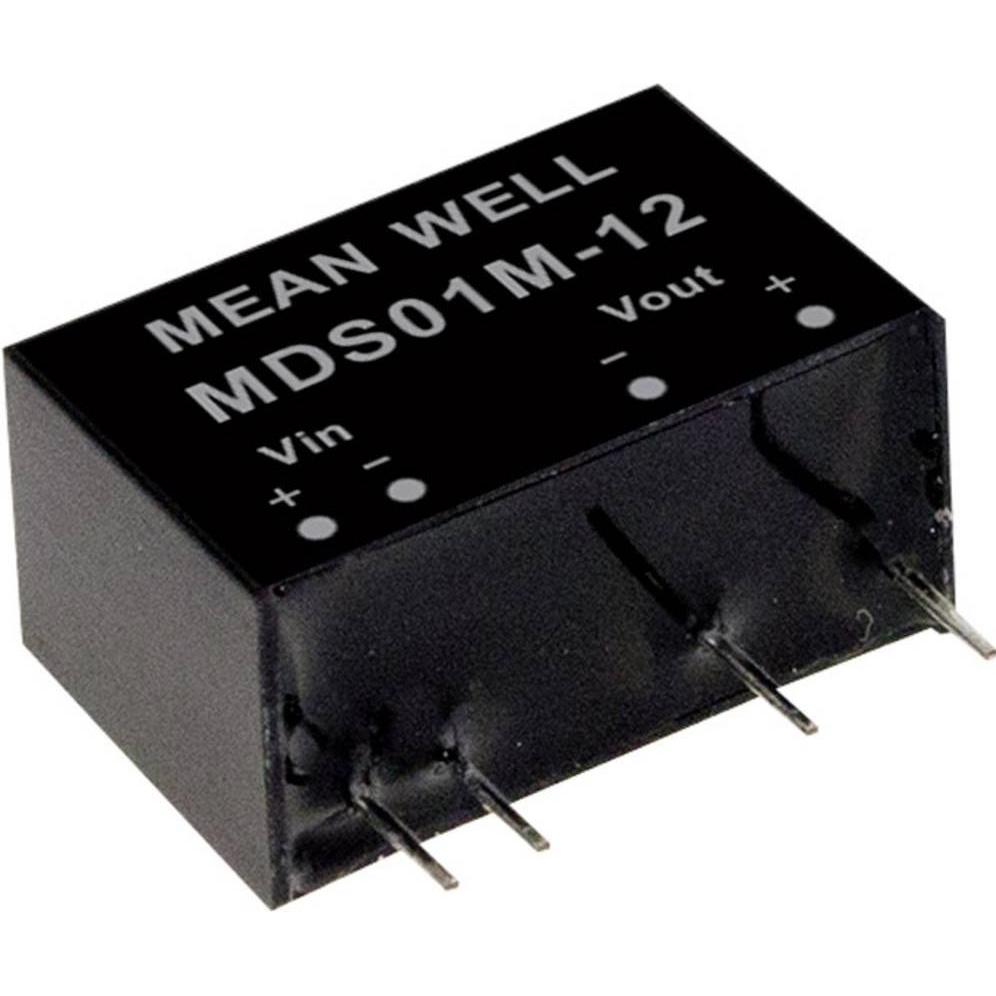 MeanWell, Spannungswandler, DC/DCWandlerModule Serie MDS01 SIP/SIL7 Case Single Output 1 ungeregelt Medical