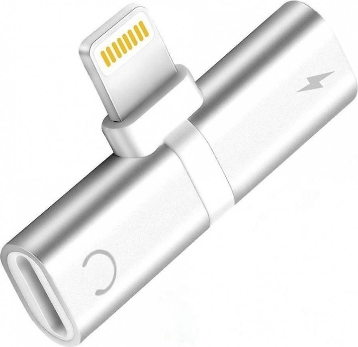 PowerGuard iPhone Adapter Splitter 2 in 1 Dual Lightning Audio & Charging Adapter (Lightning, Lightning)