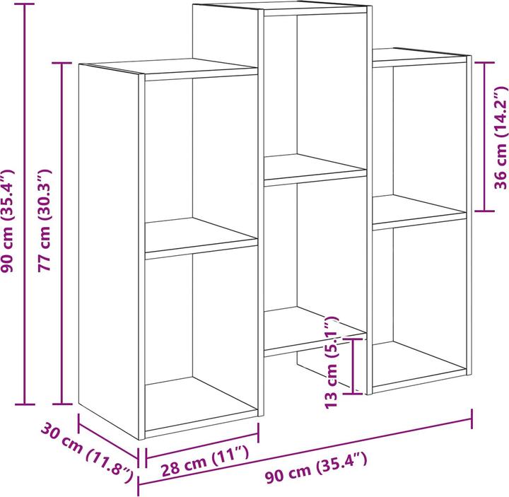 Produktbild vidaXL Modernes Sideboard (90 x 30 x 90 cm)