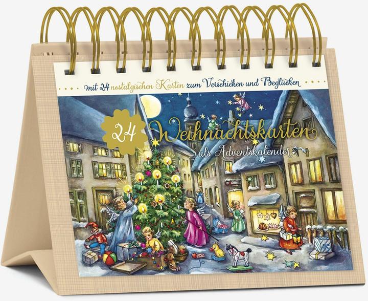 Actual product image Tisch-Adventskalender '24 Nostalgische Weihnachtskarten'