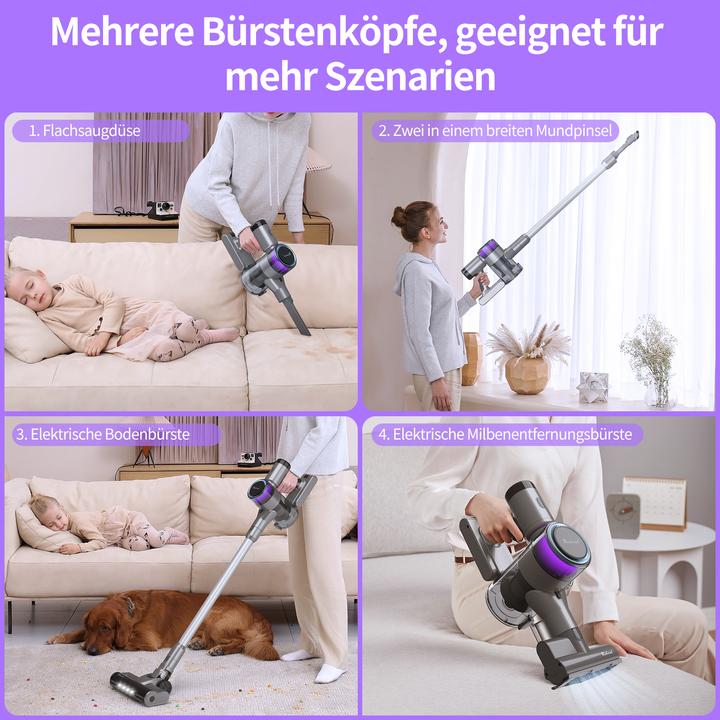 Actual product image Redroad X17 Cordless Vacuum Cleaner, 8-in-1 Cordless Handheld Vacuum Cleaner, 350W 25000Pa