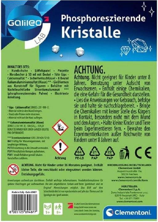 Actual product image Clementoni Fluorescent crystals