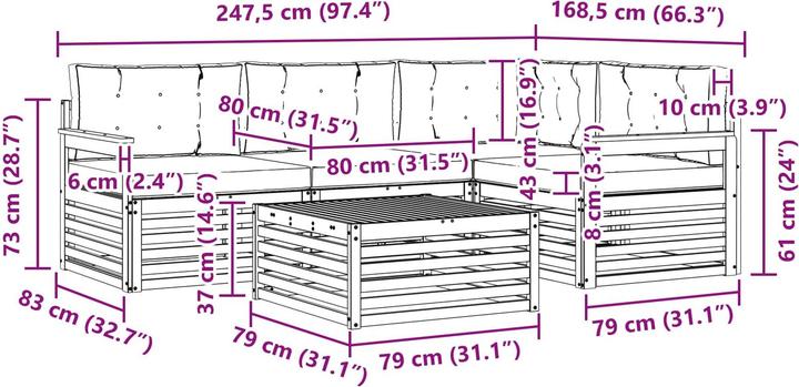 Produktbild vidaXL Outdoor-Sofa