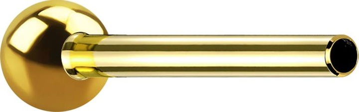 Immagine prodotto Star Piercing Bilanciere microfilettato placcato oro con pallina (senza ottone, Titanio G23)