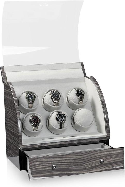 Actual product image Designhütte Watchwinder Basel 6 LCD - Dark Oak (6 x)